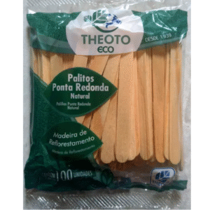 Palito De Sorvete Theoto Ponta Rendonda C/100