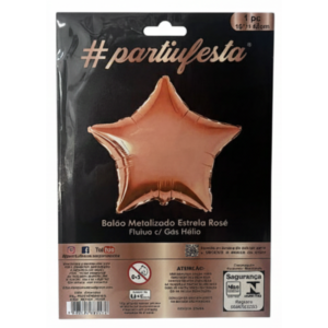 Balão Metal Estrela 45Cm Rosé